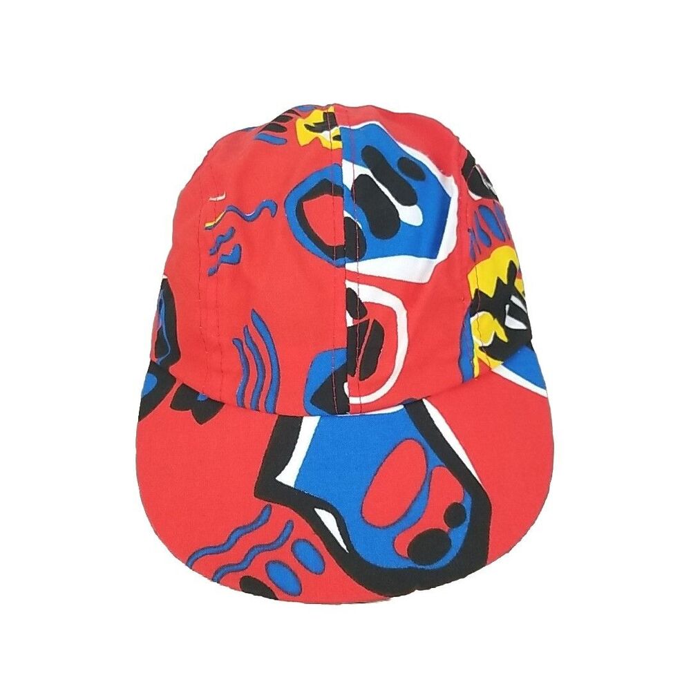 Red Abstract Snapback Wendy's Uniform Hat Unisex Vintage 90s
